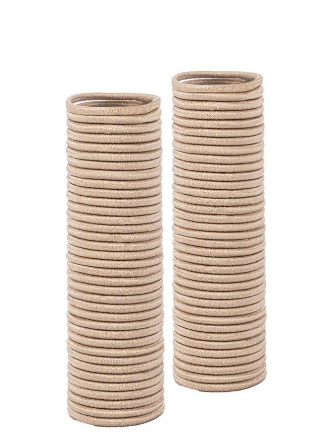 Joyeah Small Hair Elastics,200 Pieces Beige Blonde Hair Elastics For Thin Hair,No Damage Ponytail for Women, Girls and Kids (2 mm x 2.5 cm,Beige Blonde) - Image 1